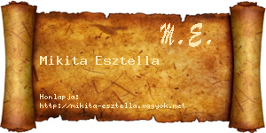 Mikita Esztella névjegykártya